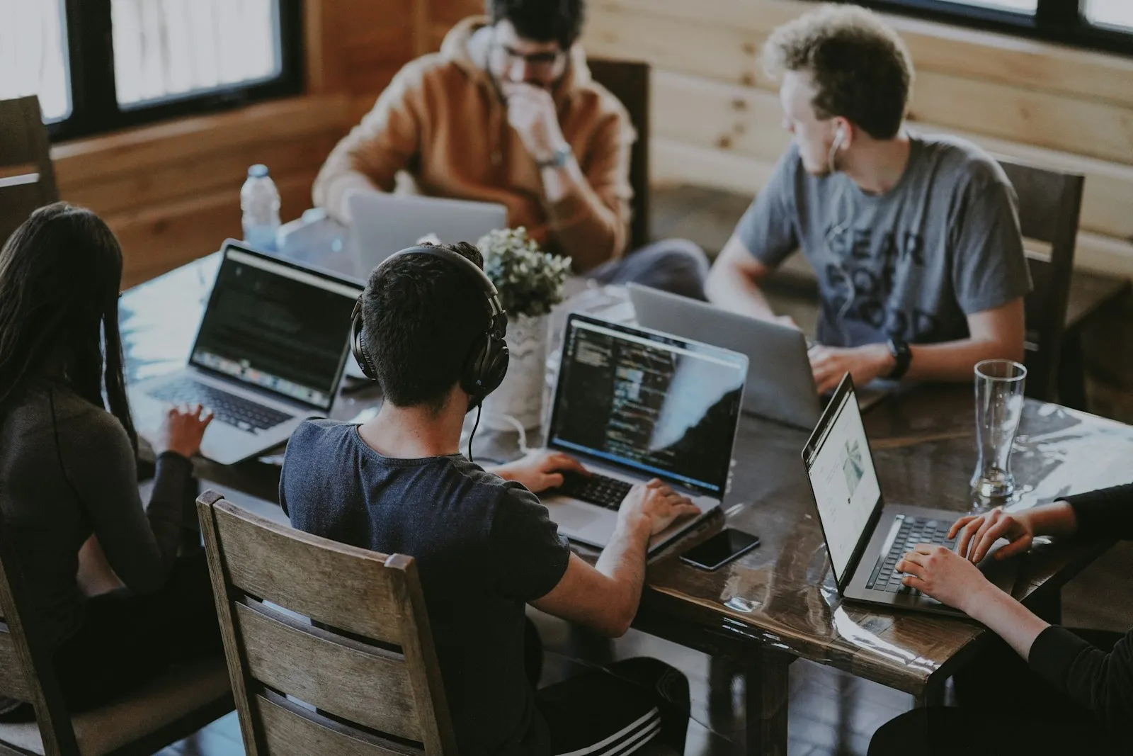 A revenue team working through a growth plan together